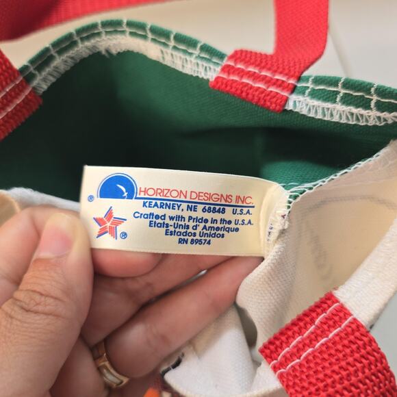 Vintage Peanuts Chicago Baseball Tote Bag Charlie Brown Snoopy Horizon USA NWT - Picture 7 of 11